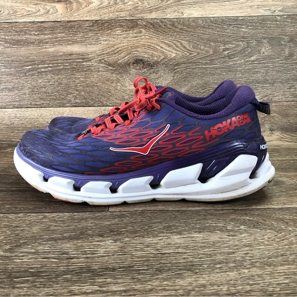 Hoka One One Shoes - Hoka One One Vanquish 2 Running Sneakers Purple Red White Women's Size 10